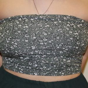 Floral Print Tube Top